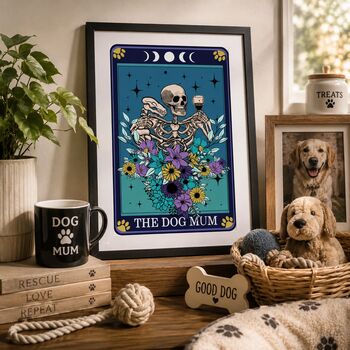 Tarot Dog Mum Print Gift, 2 of 9