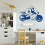Personalised Motorbike Wall Sticker For Boys Room, thumbnail 1 of 2