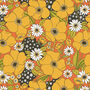 Orange Vintage Floral Pattern Wrapping Paper, thumbnail 4 of 7