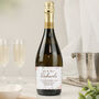 Personalised Italian Prosecco Wedding Gift Floral Watercolour, thumbnail 1 of 3