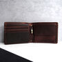 Personalised Men's Brown Leather Rfid Trifold Wallet, thumbnail 2 of 5