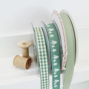 Festive Forest Green, Modern Tree Ribbon Collection, 4 of 8