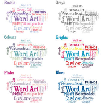 Personalised Word Art Cloud Print, 3 of 12