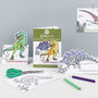 Colour In A6 Card Book Pop Up Dinosaurs, thumbnail 1 of 2