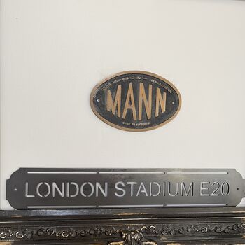 ‘London Stadium E20’ Westham Football Metal Street Sign, 6 of 8
