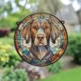 German Shorthaired Pointer Stained Glass Effect Suncatcher, thumbnail 2 of 5