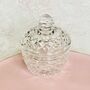 Antique Crystal Cut Glass Lidded Jam / Preserve Pot ~ Two, thumbnail 5 of 10