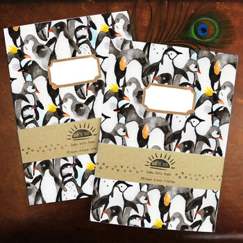 Waddle Of Penguins Print A5 Lined Journal, 8 of 10