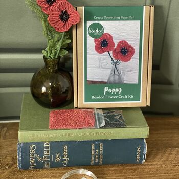 Poppy Beaded Flower Craft Kit, 3 of 4