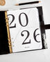 2026 Light Ivory Linen Paper A5 Planner Dashboard, thumbnail 1 of 5