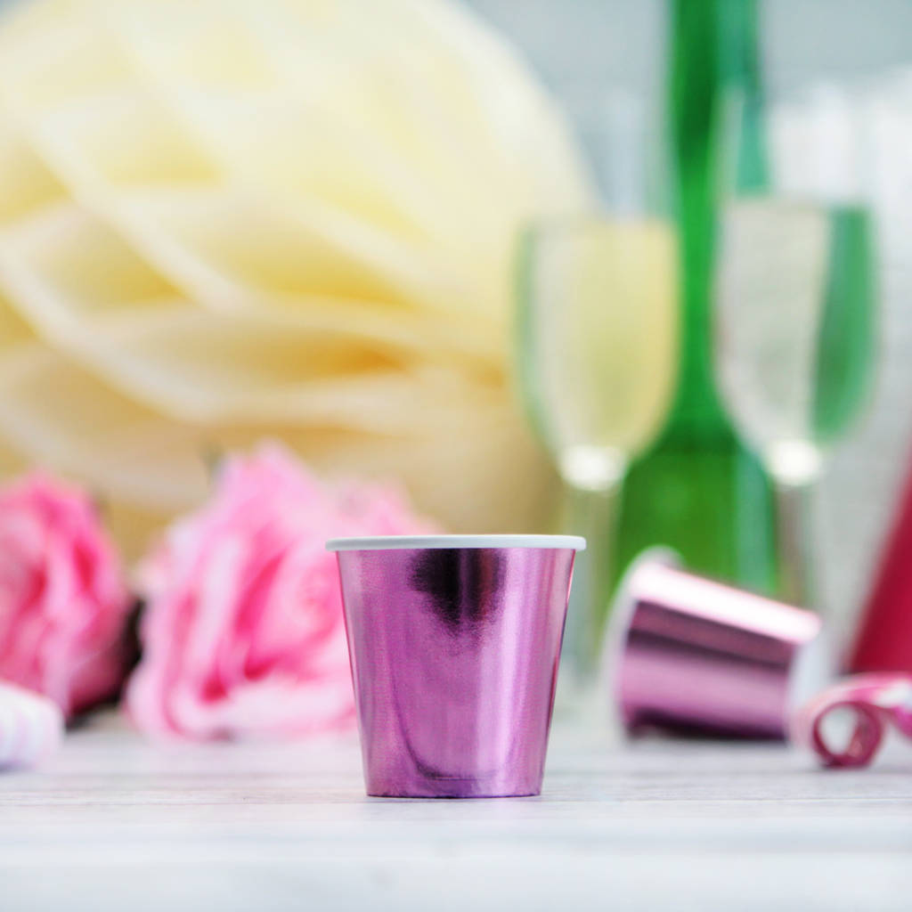 Foil Paper Party Shot Glasses By Postbox Party