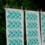 Wild Garlic Screen Printed Tea Towel Two Pack, thumbnail 3 of 4