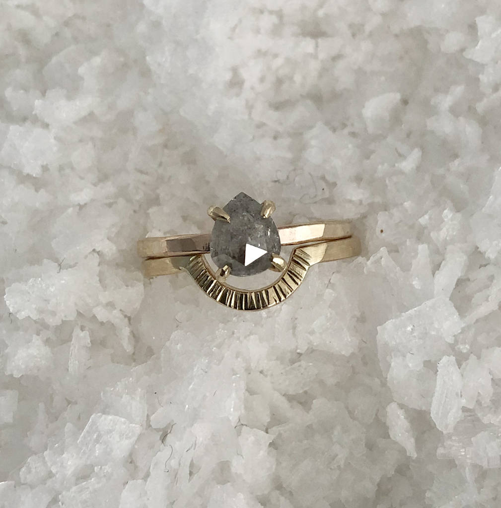 Salt And Pepper Diamond Ring By Sarah Hickey