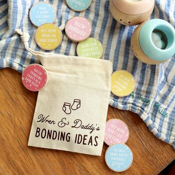 Personalised Daddy's New Baby Bonding Ideas Bag, 2 of 10