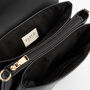 Deco Blooms Black Crossbody Handbag, thumbnail 4 of 6