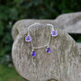 Poppy Purple Flowers Bracelet, thumbnail 1 of 4