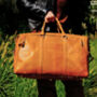 Genuine Leather Duffel With Zip Pocket, thumbnail 6 of 12