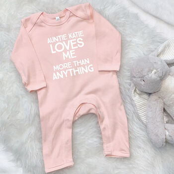 Loves Me More Than Personalised Babygrow, 9 of 10