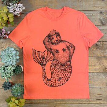 Mermaid Bear Organic T Shirt, 5 of 5