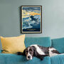 Spaniel On A Seaside Shoreline Sunrise. A Limited Edition Dog Gift Print, thumbnail 3 of 12