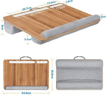 Multifunctional Laptop Tray With Cushion, 3 of 4