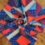 Blue And Red Patchwork Large Sofa Quilt, thumbnail 10 of 11