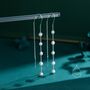 Sterling Silver Genuine Freshwater Pearl U Shape Threader Earrings, thumbnail 1 of 11