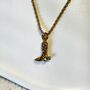 Cowboy Boot Gold Necklace, thumbnail 2 of 4