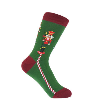 Nutcracker Green And Elizabeth Ginger Women's Socks, 3 of 5