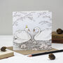'Swans And Crown' Greeting Card, thumbnail 1 of 2
