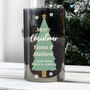 Personalised Christmas Tree Smoked Glass LED Candle, thumbnail 1 of 4