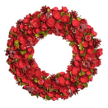 Deluxe Winter Roses Christmas Wreath, 2 of 6
