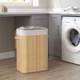 Bamboo Laundry Basket Foldable Clothes Hamper, thumbnail 1 of 7