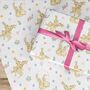 Anniversary Rabbits Gift Wrapping Paper Roll Or Folded, thumbnail 1 of 3