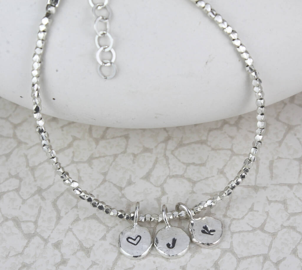 Sterling Silver Nugget Charm Bracelet By Lucy Kemp Silver Jewellery ...