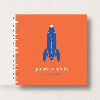 Personalised Kid's Space Rocket Scrapbook Or Album, 8 of 10