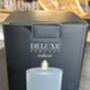 Grey 10x10cm Battery Operated LED Candle, thumbnail 3 of 4