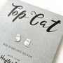 Little Kitty Sterling Silver Earrings, thumbnail 1 of 6