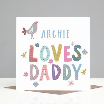 Personalised Daddy Birthday Card From Girls Or Boys, 2 of 4