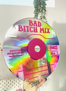 Bad Bitch CD Style Upccyled 12' Laser Disc Decor, 8 of 8