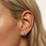 Gold Or Silver Star Coin Stud Earrings, thumbnail 4 of 6