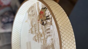 Round Wood Decorative Tray Bedside Trinket Dish, 3 of 12