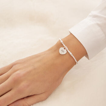 Angel Numbers 1111 Silver Plated Beaded Bracelet, 3 of 3