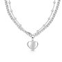 Rope Chain Heart Urn Ashes Bracelet Sterling Silver, thumbnail 5 of 7