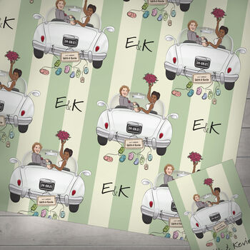 Personalised Wedding Wrapping Paper, 7 of 8
