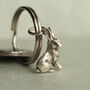 Silver Tiny Rabbit Hare Keyring, thumbnail 4 of 6