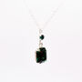 Emerald Green Crystal Pendant Necklace, thumbnail 5 of 8