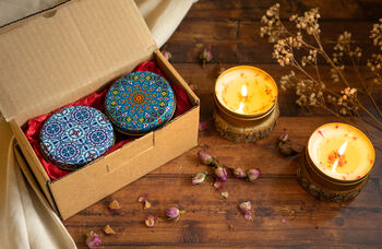 Set Of Two Scented Candle | Candle Gift Box, 8 of 9