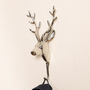 Polished Silver Wall Mounted Stag Hook, thumbnail 4 of 7