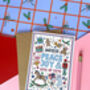 Peace, Joy And Lots Of Toys Festive Card, thumbnail 1 of 2